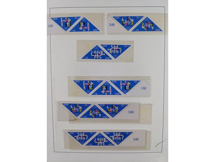 1957/90, in den Hauptnummern augenscheinlich überkomplette postfrische Sammlung, dabei Randstücke, einige Kleinbogen und Beso