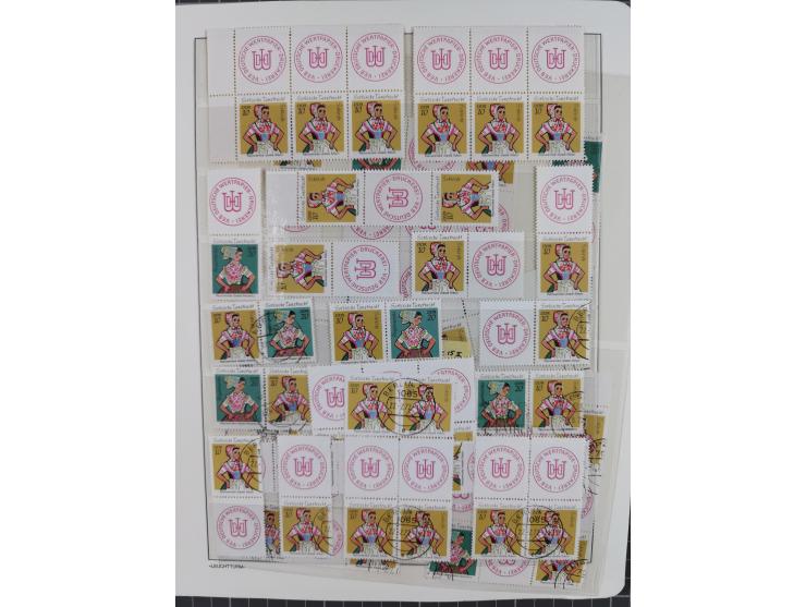 1957/90, in den Hauptnummern augenscheinlich überkomplette postfrische Sammlung, dabei Randstücke, einige Kleinbogen und Beso