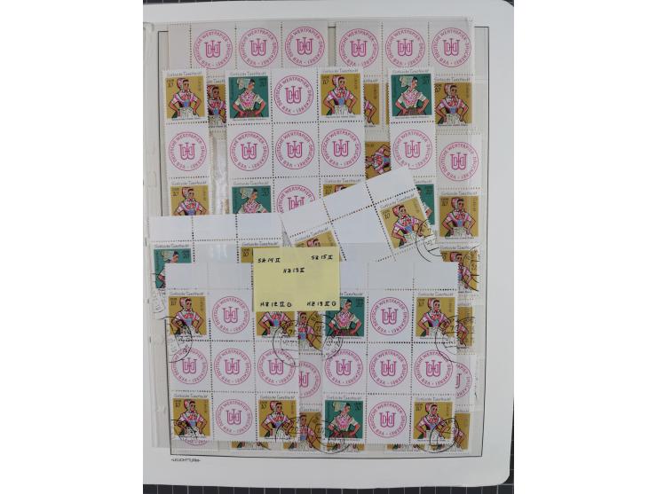 1957/90, in den Hauptnummern augenscheinlich überkomplette postfrische Sammlung, dabei Randstücke, einige Kleinbogen und Beso