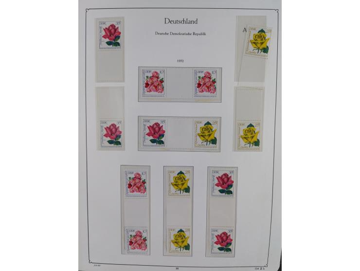 1957/90, in den Hauptnummern augenscheinlich überkomplette postfrische Sammlung, dabei Randstücke, einige Kleinbogen und Beso
