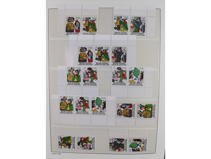 1957/90, in den Hauptnummern augenscheinlich überkomplette postfrische Sammlung, dabei Randstücke, einige Kleinbogen und Beso