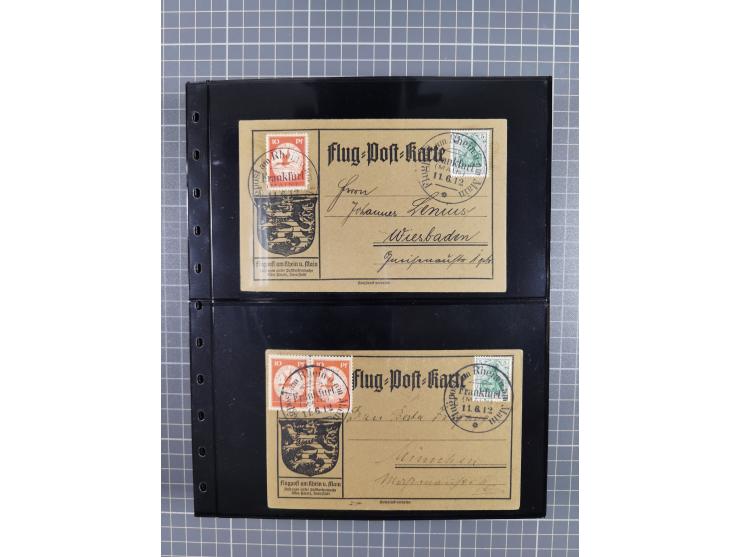 1912/78, interessante Partie mit über 40 Briefen und Karten ab Rhein-Main, dabei Deutsches Reich Mi.-Nr. I auf Bildpostkarte 