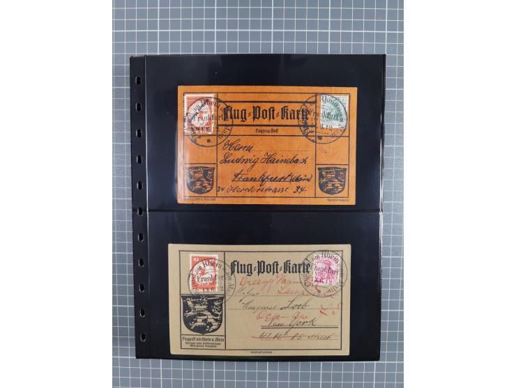 1912/78, interessante Partie mit über 40 Briefen und Karten ab Rhein-Main, dabei Deutsches Reich Mi.-Nr. I auf Bildpostkarte 