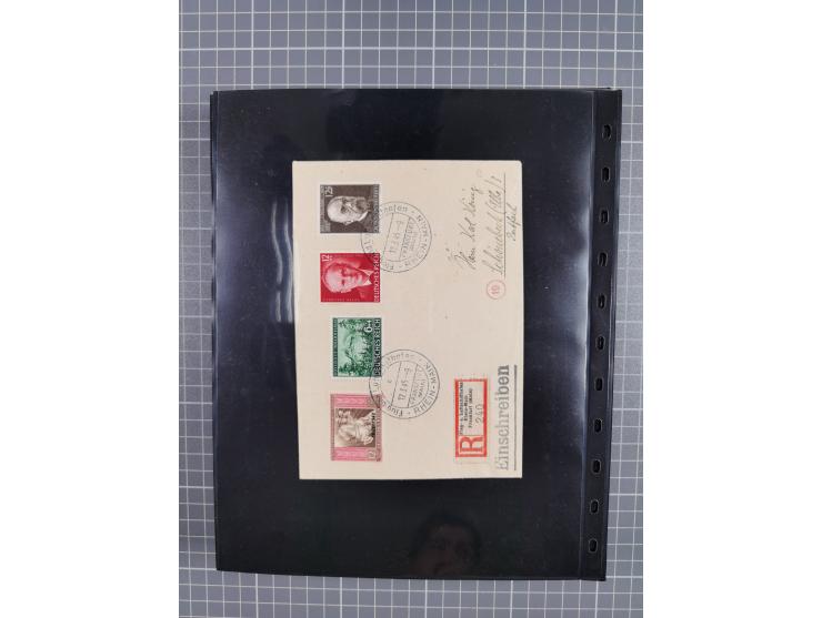 1912/78, interessante Partie mit über 40 Briefen und Karten ab Rhein-Main, dabei Deutsches Reich Mi.-Nr. I auf Bildpostkarte 