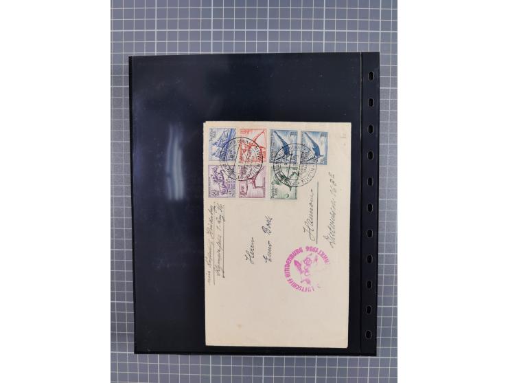 1912/78, interessante Partie mit über 40 Briefen und Karten ab Rhein-Main, dabei Deutsches Reich Mi.-Nr. I auf Bildpostkarte 