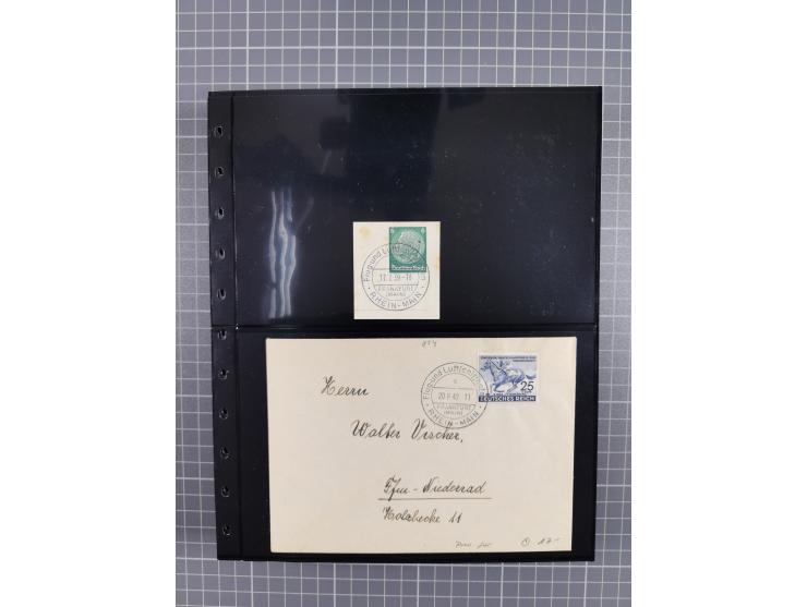 1912/78, interessante Partie mit über 40 Briefen und Karten ab Rhein-Main, dabei Deutsches Reich Mi.-Nr. I auf Bildpostkarte 