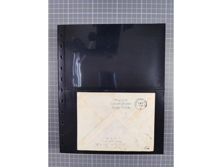 1912/78, interessante Partie mit über 40 Briefen und Karten ab Rhein-Main, dabei Deutsches Reich Mi.-Nr. I auf Bildpostkarte 