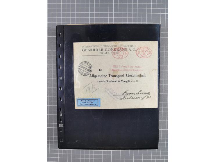 1912/78, interessante Partie mit über 40 Briefen und Karten ab Rhein-Main, dabei Deutsches Reich Mi.-Nr. I auf Bildpostkarte 