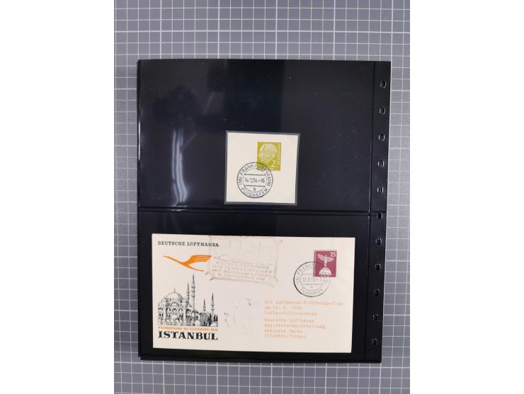 1912/78, interessante Partie mit über 40 Briefen und Karten ab Rhein-Main, dabei Deutsches Reich Mi.-Nr. I auf Bildpostkarte 