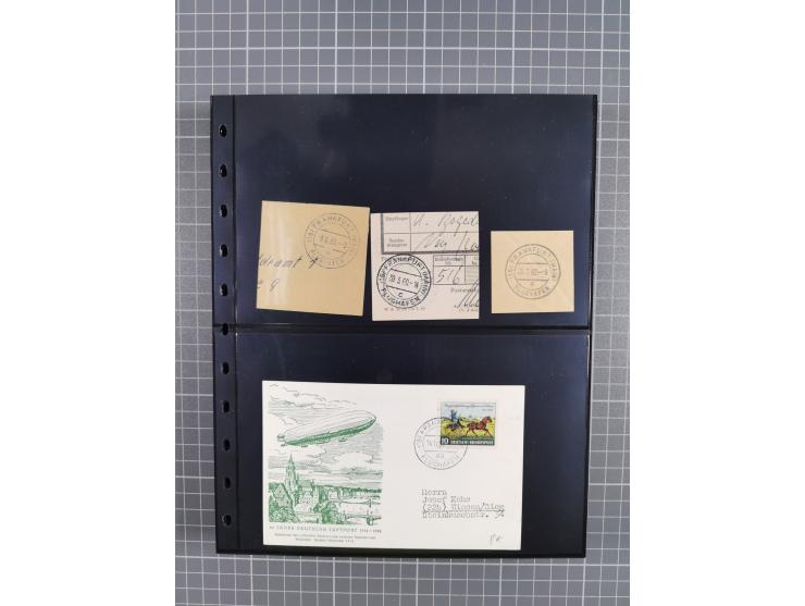 1912/78, interessante Partie mit über 40 Briefen und Karten ab Rhein-Main, dabei Deutsches Reich Mi.-Nr. I auf Bildpostkarte 