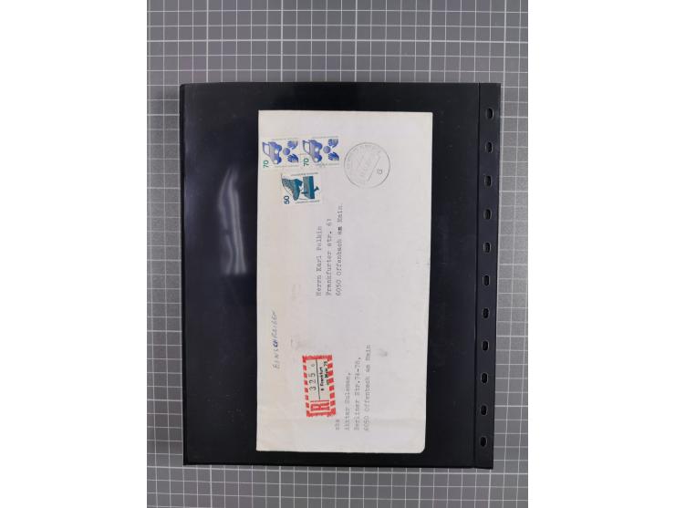 1912/78, interessante Partie mit über 40 Briefen und Karten ab Rhein-Main, dabei Deutsches Reich Mi.-Nr. I auf Bildpostkarte 