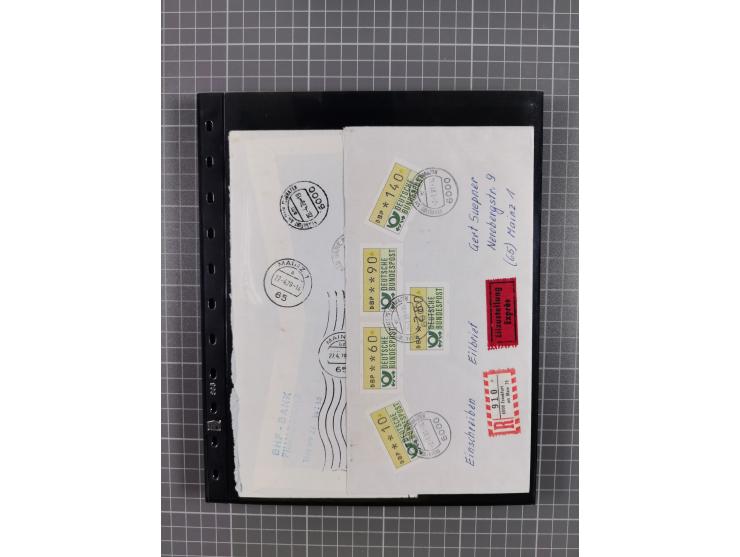 1912/78, interessante Partie mit über 40 Briefen und Karten ab Rhein-Main, dabei Deutsches Reich Mi.-Nr. I auf Bildpostkarte 