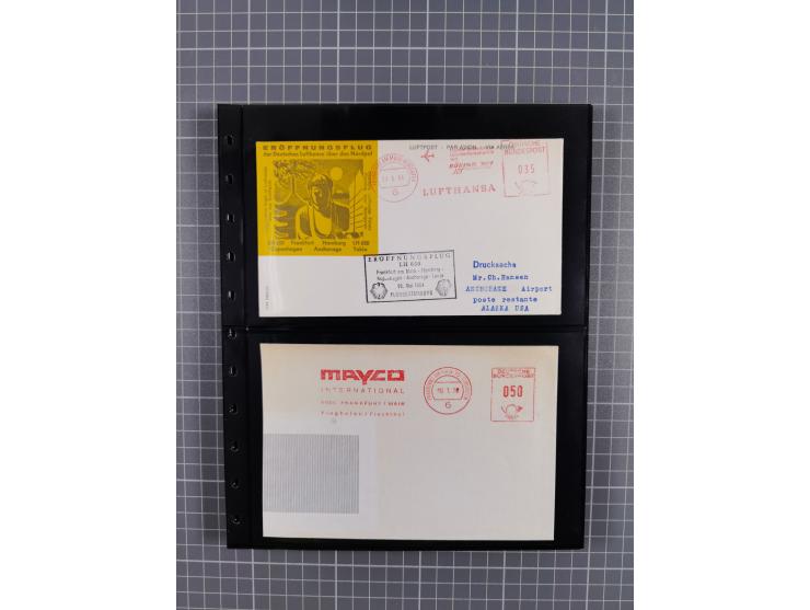 1912/78, interessante Partie mit über 40 Briefen und Karten ab Rhein-Main, dabei Deutsches Reich Mi.-Nr. I auf Bildpostkarte 