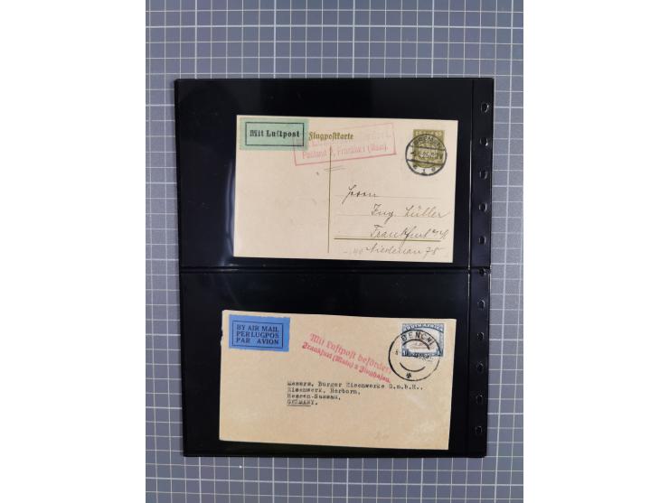 1912/78, interessante Partie mit über 40 Briefen und Karten ab Rhein-Main, dabei Deutsches Reich Mi.-Nr. I auf Bildpostkarte 