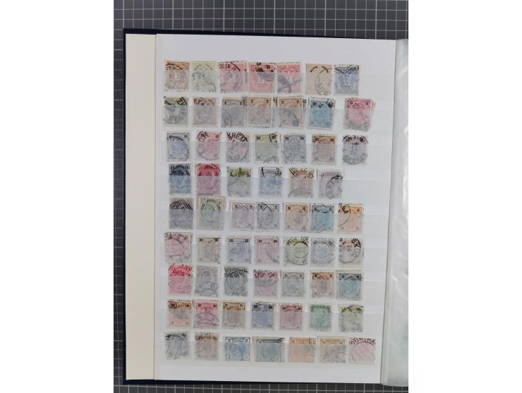 1850/86, am Anfang meist gestempelte Sammlung ab Mi.-Nr. 1 mit u.a. Mi.-Nr. 161-177 gestempelt (10 Kr. signiert Pfenninger), 