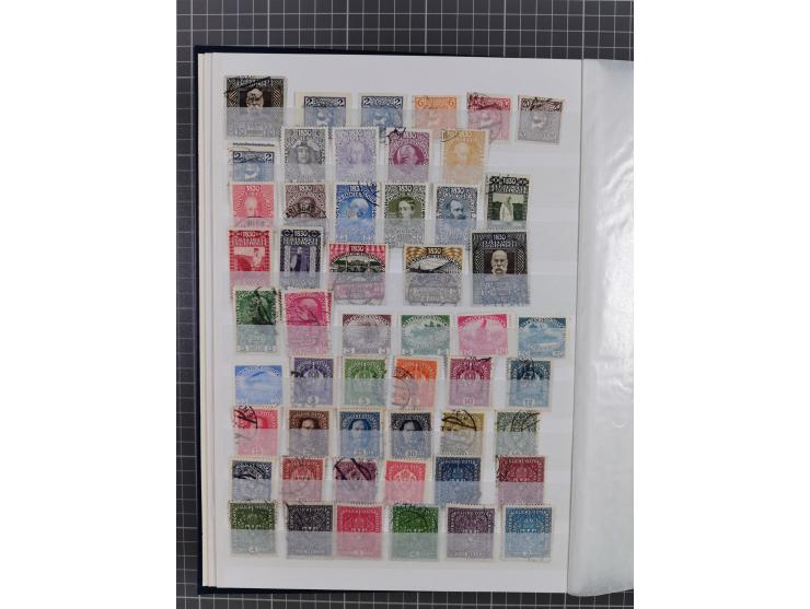 1850/86, am Anfang meist gestempelte Sammlung ab Mi.-Nr. 1 mit u.a. Mi.-Nr. 161-177 gestempelt (10 Kr. signiert Pfenninger), 