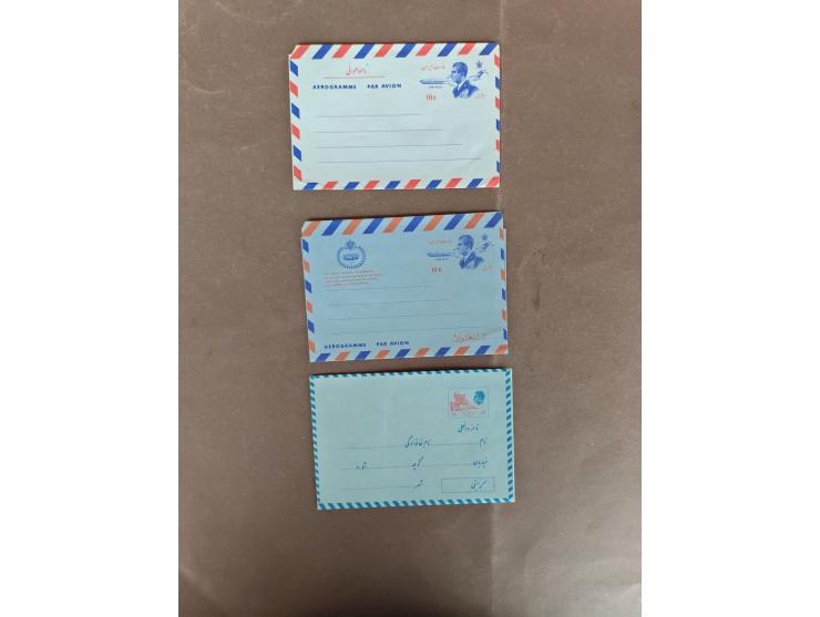 1975/85 ca., aerograms, 16 unused, all different, including Shah provisionals and overprint issues