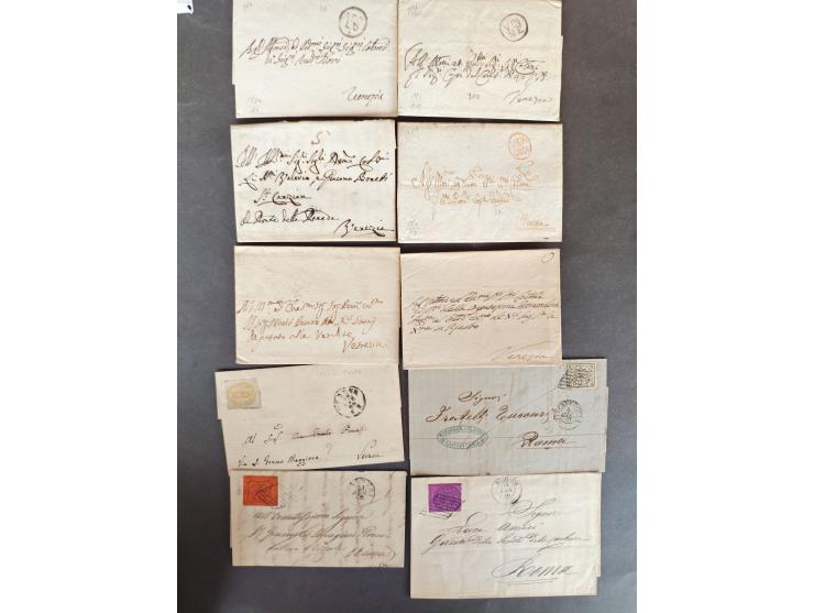 1750/1870, 32 covers mainly pre-philately, large variety of cancellations in folder