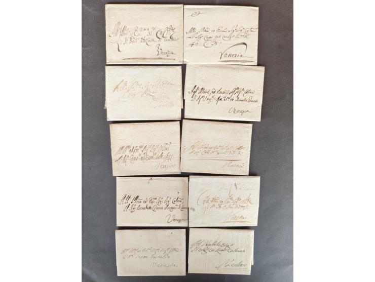 1750/1870, 32 covers mainly pre-philately, large variety of cancellations in folder