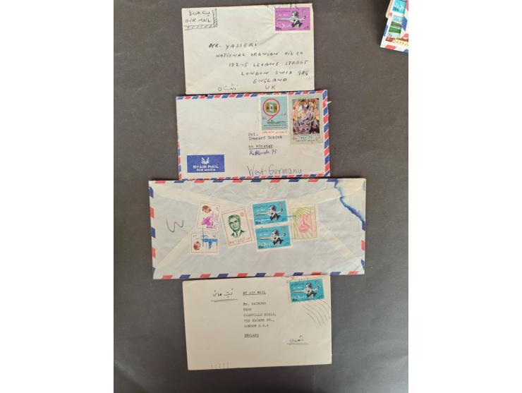 1950/80 ca., early covers lot with airmail, labels, good Shah frankings etc. in folder