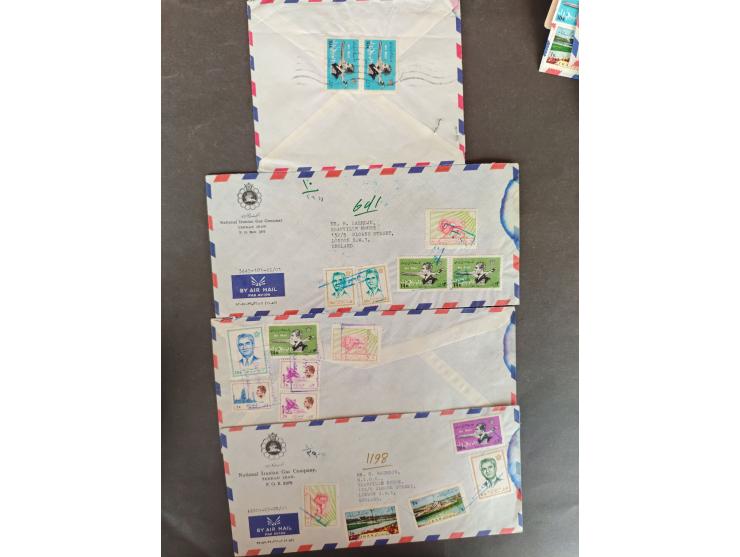 1950/80 ca., early covers lot with airmail, labels, good Shah frankings etc. in folder