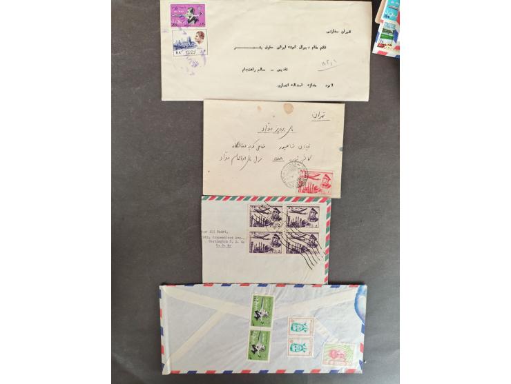 1950/80 ca., early covers lot with airmail, labels, good Shah frankings etc. in folder
