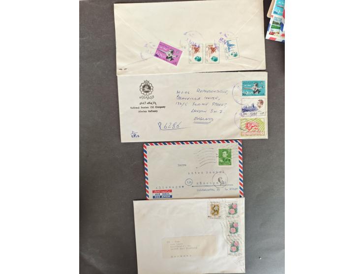 1950/80 ca., early covers lot with airmail, labels, good Shah frankings etc. in folder