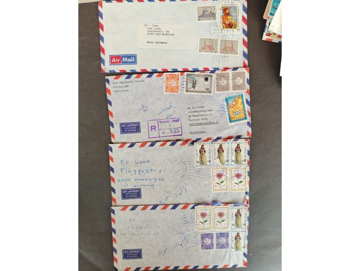 1950/80 ca., early covers lot with airmail, labels, good Shah frankings etc. in folder