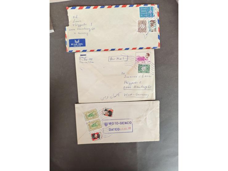1950/80 ca., early covers lot with airmail, labels, good Shah frankings etc. in folder