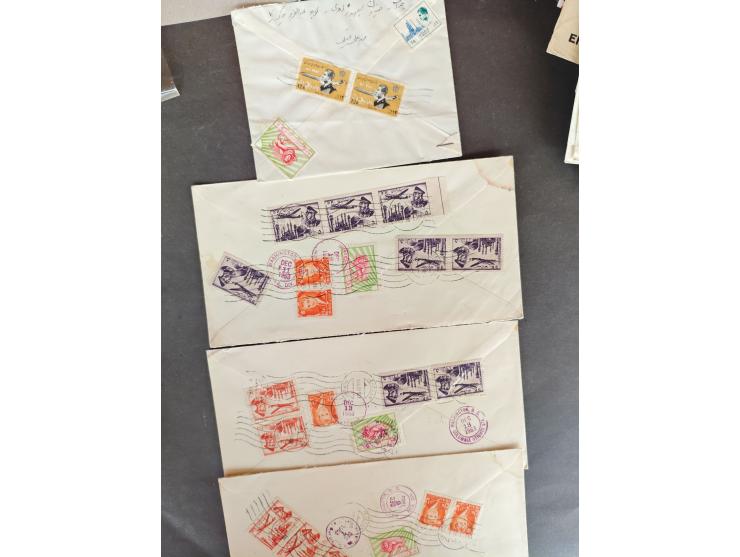 1950/80 ca., early covers lot with airmail, labels, good Shah frankings etc. in folder