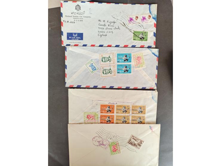 1950/80 ca., early covers lot with airmail, labels, good Shah frankings etc. in folder