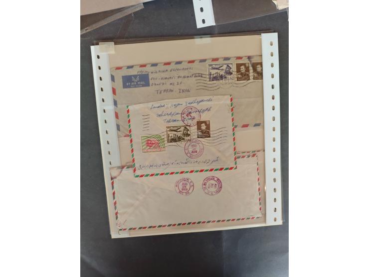 1950/80 ca., early covers lot with airmail, labels, good Shah frankings etc. in folder
