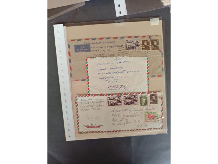 1950/80 ca., early covers lot with airmail, labels, good Shah frankings etc. in folder