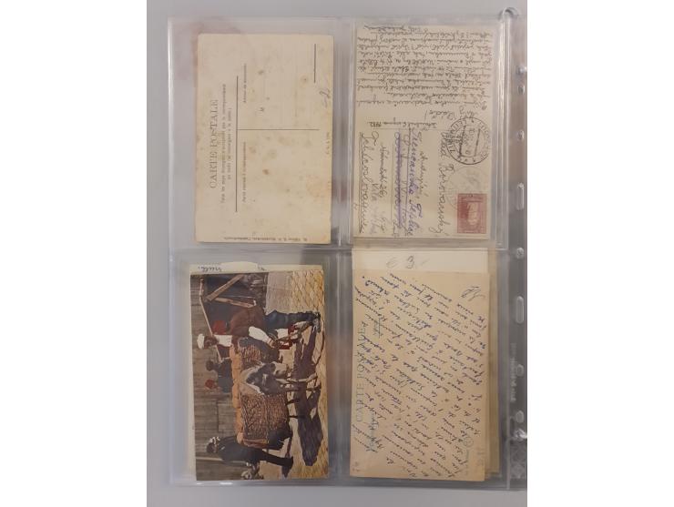 Turkey, 1900-20, 43 postcards Smyrna, Bursa, Constantinople, costumes, workers, mosques, palais, railway Salonique in folder