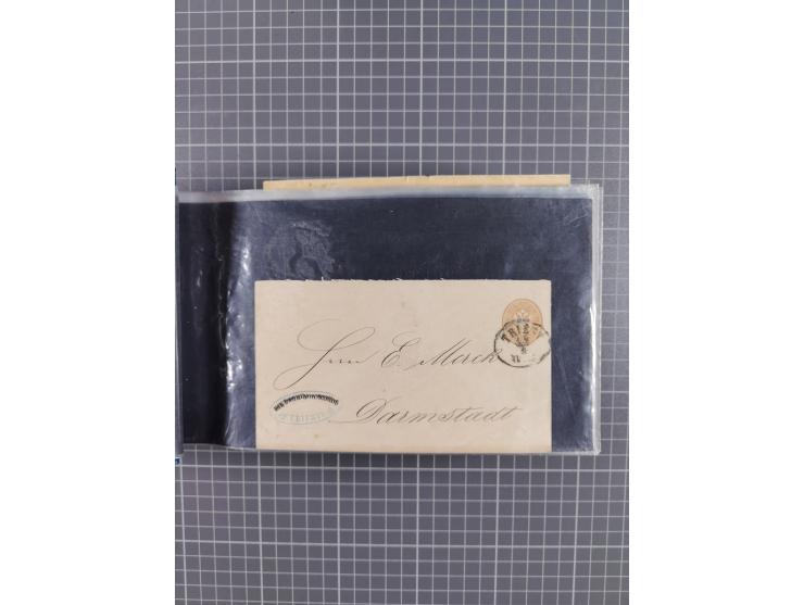 1864/1914 (ca.), rund 100 gebrauchte Ganzsachen, dabei Zufrankaturen, Privatganzsachen, einige Levante