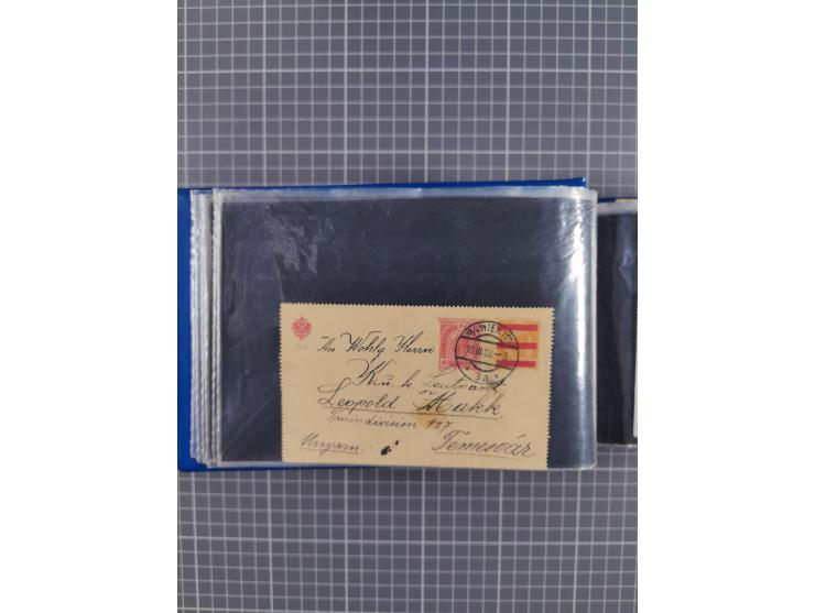 1864/1914 (ca.), rund 100 gebrauchte Ganzsachen, dabei Zufrankaturen, Privatganzsachen, einige Levante