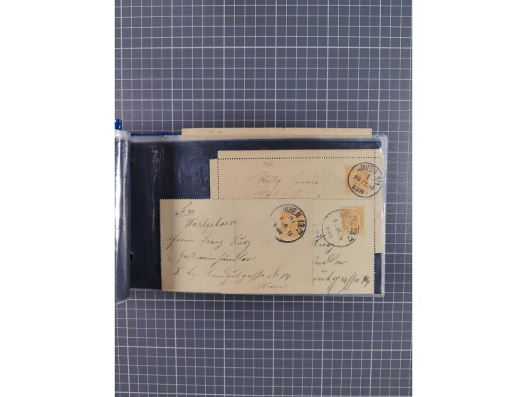 1864/1914 (ca.), rund 100 gebrauchte Ganzsachen, dabei Zufrankaturen, Privatganzsachen, einige Levante