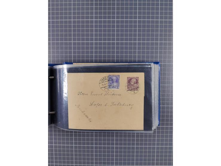 1864/1914 (ca.), rund 100 gebrauchte Ganzsachen, dabei Zufrankaturen, Privatganzsachen, einige Levante