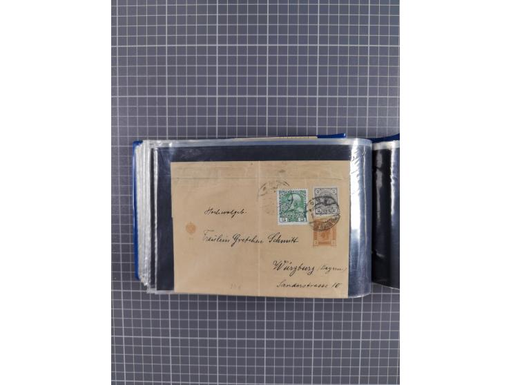 1864/1914 (ca.), rund 100 gebrauchte Ganzsachen, dabei Zufrankaturen, Privatganzsachen, einige Levante