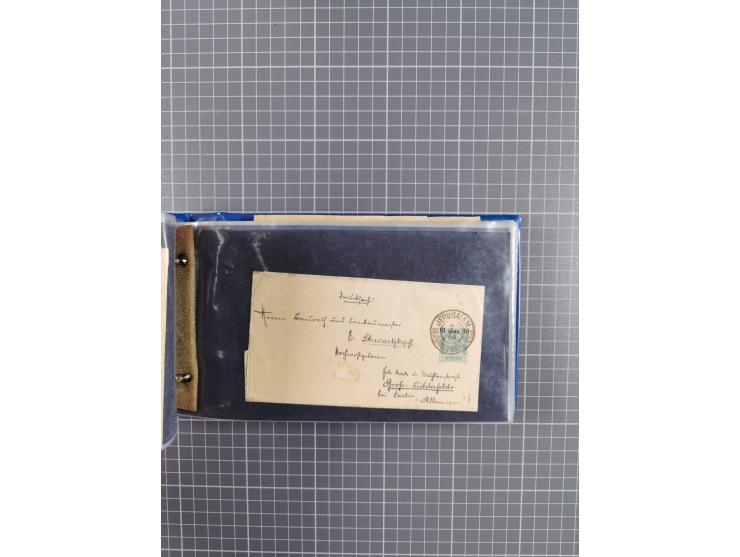 1864/1914 (ca.), rund 100 gebrauchte Ganzsachen, dabei Zufrankaturen, Privatganzsachen, einige Levante