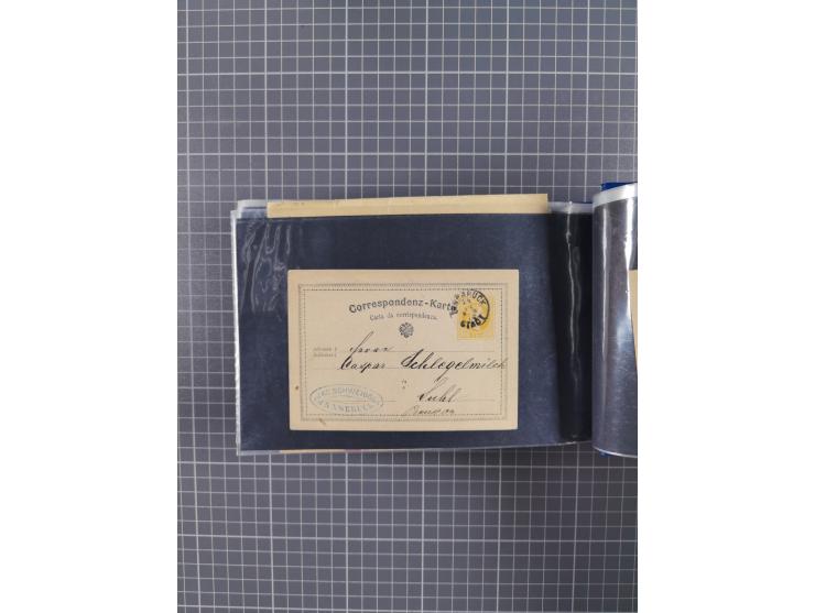 1864/1914 (ca.), rund 100 gebrauchte Ganzsachen, dabei Zufrankaturen, Privatganzsachen, einige Levante