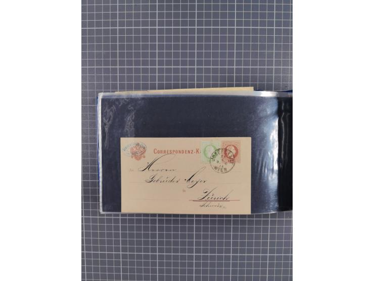 1864/1914 (ca.), rund 100 gebrauchte Ganzsachen, dabei Zufrankaturen, Privatganzsachen, einige Levante