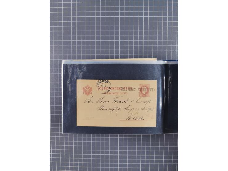 1864/1914 (ca.), rund 100 gebrauchte Ganzsachen, dabei Zufrankaturen, Privatganzsachen, einige Levante