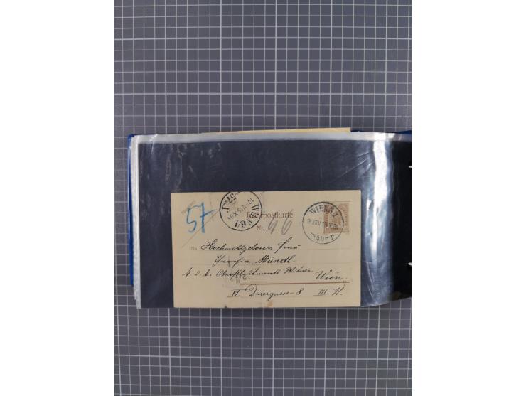 1864/1914 (ca.), rund 100 gebrauchte Ganzsachen, dabei Zufrankaturen, Privatganzsachen, einige Levante