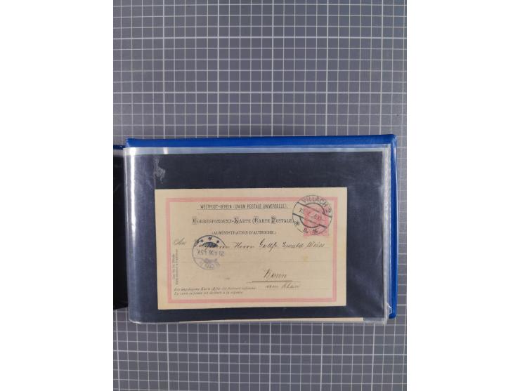 1864/1914 (ca.), rund 100 gebrauchte Ganzsachen, dabei Zufrankaturen, Privatganzsachen, einige Levante