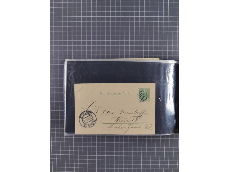 1864/1914 (ca.), rund 100 gebrauchte Ganzsachen, dabei Zufrankaturen, Privatganzsachen, einige Levante