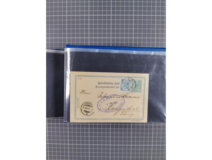 1864/1914 (ca.), rund 100 gebrauchte Ganzsachen, dabei Zufrankaturen, Privatganzsachen, einige Levante