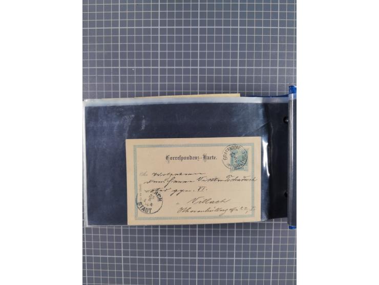 1864/1914 (ca.), rund 100 gebrauchte Ganzsachen, dabei Zufrankaturen, Privatganzsachen, einige Levante