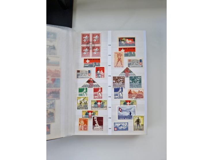 1914/40 (ca.), viele hundert Marken und Belege in 3 großen Steckbüchern, dazu einige moderne Feldpostbriefe