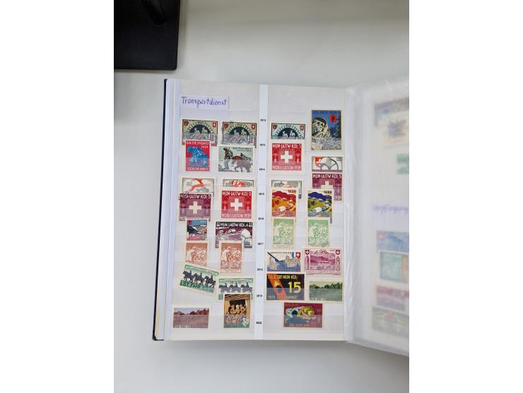 1914/40 (ca.), viele hundert Marken und Belege in 3 großen Steckbüchern, dazu einige moderne Feldpostbriefe